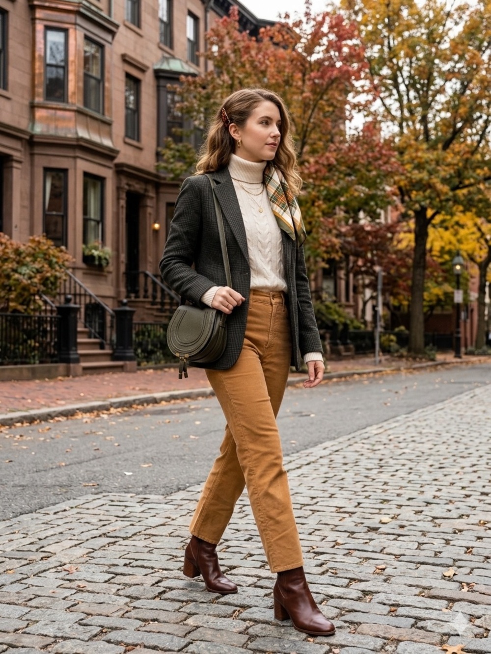 MOTHER Straight-Leg Corduroy Pants in Caramel